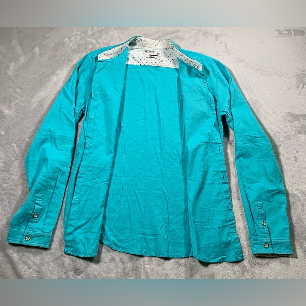 Allsaints Men's Turquoise Shirt - Picture 5 of 16
